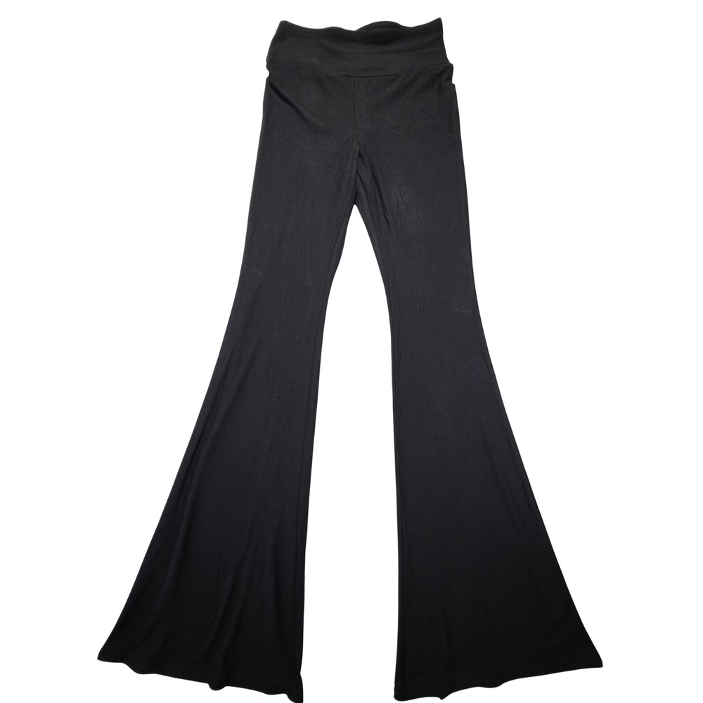 No Boundaries Womens Black High Waisted Flare Leggings Bell Bottom Pants XS 0-2